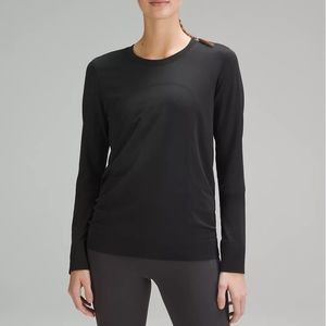 Lululemon Swiftly Relaxed Long-Sleeve Shirt Black. Size 4